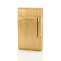 Classic LE Grand Lighter, Clear Ping Sound, Refillable, Side Slide Lighter Single Flame, Adjustable Soft Flame, Gift for Men Dad Boyfriend Husband (Silver Dual Flame)