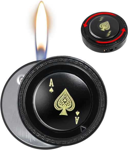 CHOICEDC Cool Lighter for Men, Refillable Butane Lighter, Ace of Spades Cute Lighters, Funny Soft Flame Lighters with Ace Design,Unique Gifts for Men/Women (No Gas)