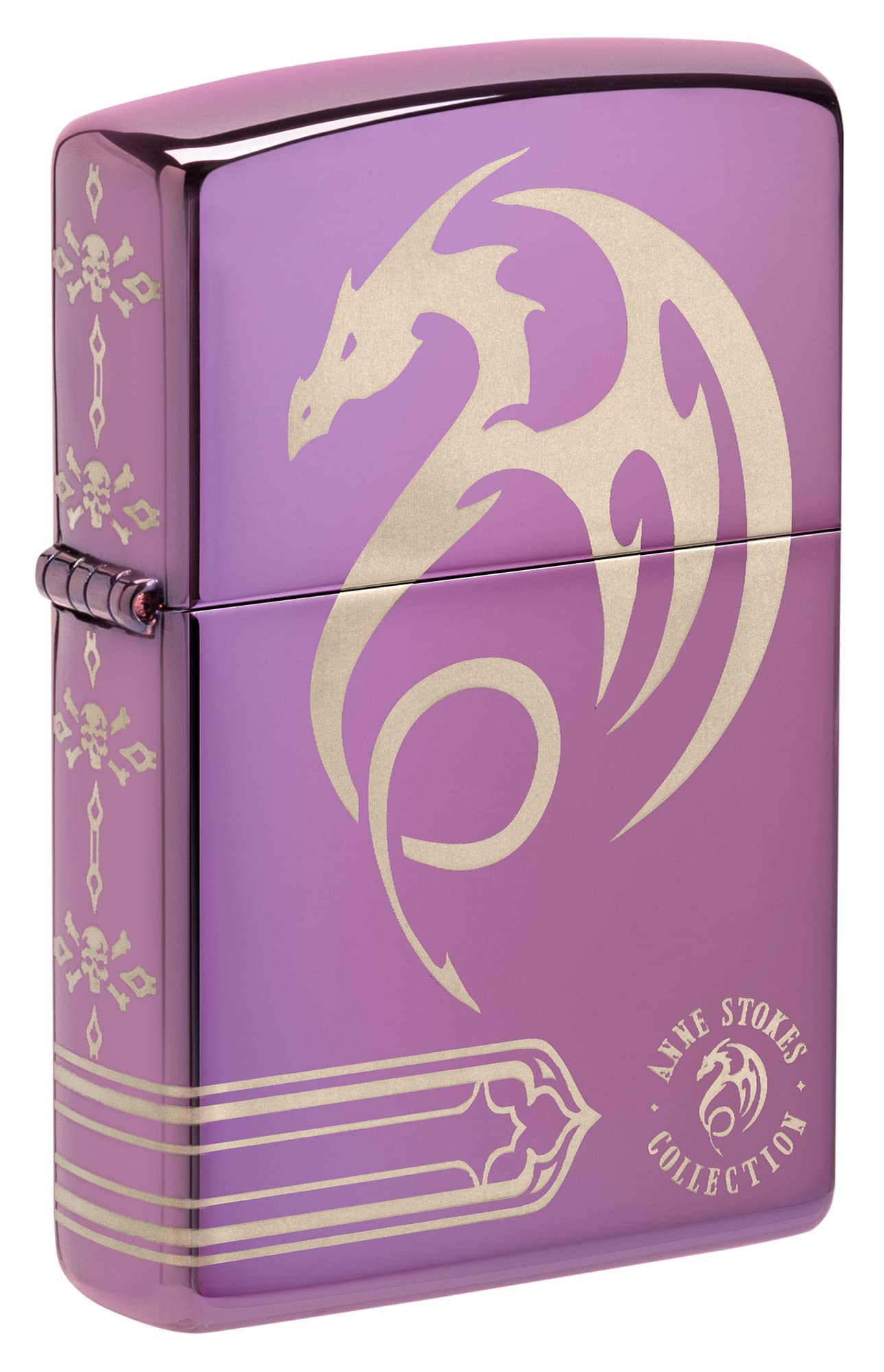 Zippo Armor High Polish Green Elegant Dragon Pocket Lighter, One Size