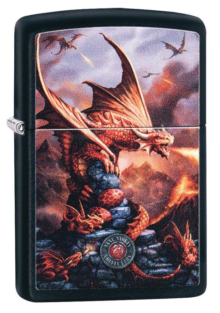 Zippo Armor High Polish Green Elegant Dragon Pocket Lighter, One Size